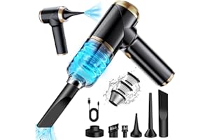 AGARELE Akku Staubsauger, Handstaubsauger, Auto-Staubsauger kabelloser, Mini-Staubsauger, multifunktionaler Handstaubsauger mit Bürste, flache breite Öffnung, leichter Handstaubsauger für Auto, Tierhaare