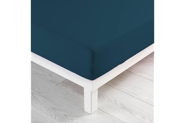 douceur d'intérieur, Påslakan (90 x 190 cm) Jersy midnattsblå, 100% bomullströja