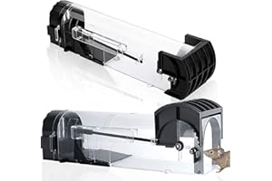 Nasharia Mausefalle Lebend, 2 Stück Mausefalle Tierfreundliche Lebendfalle, Wiederverwendbar Fallen Eingang Tierfallen Professionell Kastenfalle für Küche, Garten