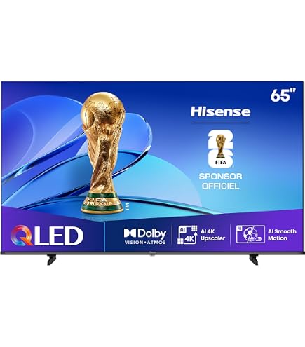 Smart TV Hisense 65E7NQ QLED 4K Ultra HD 65 Pollici - HDR, WiFi, Bluetooth, DVB-T2 - Nuova