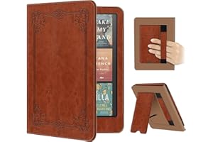 Fintie Etui kompatybilny z 7" Kindle Paperwhite (12. Generacja，2024) i Kindle Colorsoft Signature Edition (1. Generacja), Etui z Paskiem na Rękę i Automatycznego Uśpienia/Wybudzenia, Vintage Brązowy