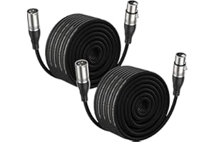 EBXYA Cable XLR de Micrófono 30M 2 Paquetes - 3 Pines Equilibrado Macho a Hembra para Mezclador de Audio y Escenario
