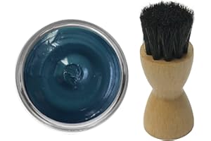 Famaco Shoe Cream Polish 50ml & Famaco Application Brush BLUE PETROLE