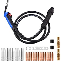 Torcia Saldatrice MIG 14AK - Pistola Per Saldatura Gas CO2, Compatibile MIG130, Filo 0.8-1.2mm