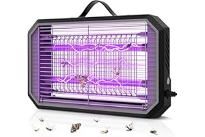 seenlast Lampe Anti Moustique, 2 * 5W Lampe UV Tue Mouche Électrique Puissant 4200V Tueur Lampe Anti Insectes, Destructeur d'insectes avec Éclairage LED Lampe pour Maison Cuisine Bureau