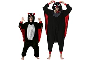DarkCom Onesie per Bambini e Adulti,Pigiama Genitore-Bambino Carnevale Cosplay Halloween Costume Animale Pigiama di Natale