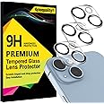 4youquality [3-Pack Camera Lens Protector for iPhone 14 (6.1-inch) & iPhone 14 Plus (6.7-inch), 9H Tempered Glass, [LifetimeSupport][Case-Friendly][Anti-Scratch][Does Not Affect Night Shots]