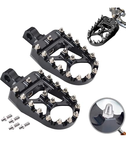 Aazon.co: YHTIVTU CNC Wide Foot Pegs Floorboards Offroad Chopper
