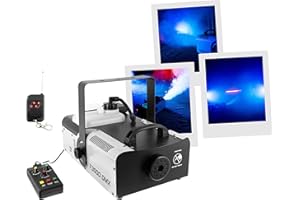 BoomToneDJ Machine à fumée F3000 DMX, idéale pour mariage, soirées à thèmes, discothèque, fournie avec 2 télécommandes (1 filaire et 1 sans fil), facile à transporter