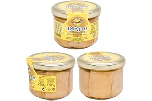 Hoya Santoña Bonito del Norte - Pack 3 tarros de 230g (690g) Conserva Gourmet de Bonito del Norte del Cantábrico en Aceite de Oliva.