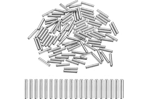 sourcing map 100 Pcs 1.5mm x 8mm Dowel Pins Bearing Steel Cylindrical Dowel Pins Shelf Support Peg Pin Rod Fasten Elements Metal Shelf Pegs +/-0.02mm Diameter Tolerance, Silver Tone
