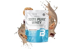 BioTechUSA 100% Pure Whey | Poudre de protéines avec BCAA et Glutamine | Sans gluten, sans huile de palme | 21g de protéines par portion, 1 kg, Cookies & Cream
