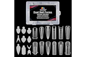 EBANKU Faux Ongles Capsule Acrylic, 120 sztuk pełne pokrycie akrylowych paznokci narzędzia do paznokci, z 120 francuskimi filmami do paznokci Manicure (12 stylów)