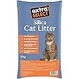 Extra Select Silica Cat Litter - Non Clumping Cat Litter Unscented - 15kg