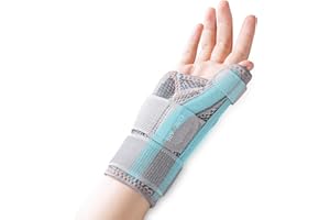 CURECARE New Upgraded Thumb Spica Splint, Comfortable CMC Thumb Splint for Right & Left Hand, Universal Size Thumb Support for Arthritis, Tenosynovitis, CMC Joint Repetitive Injuries (Grey)