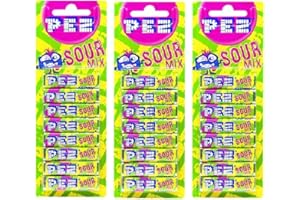 CMJ 3 Packs of 8 SOUR MIX PEZ Refills Sweets for Pez Dispenser Goody Bag UK