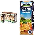 Lacnor Essentials Chocolate Milk, 100% Natural, Rich in Vitamin and Calcium, 28% Reduced Sugar, 180 ML Pack of 8 & Essentials Orange 100% Juice, No Added Sugar, 180 Ml Pack Of 8