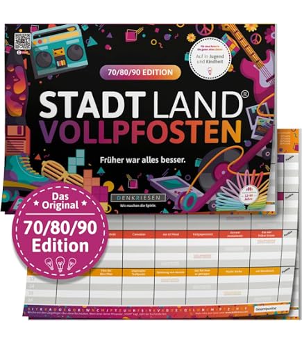 Stadt Land Hää?! Blocco Gioco Città Paese Fiume - 50 Fogli Con Categorie Moderne, Formato A4, Gioco Da Tavolo Per Serate - 4