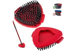 BLAITHOM 1 tête de brosse à récurer rotative compatible avec Vileda Turbo - Tête de brosse de rechange pour 1 réservoir - Tête de brosse triangulaire rigide pour cuisine et carrelage
