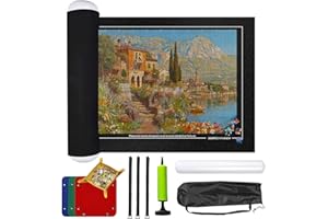 Yuragim Tapis de Puzzle 3000 pièces, Tapis de Puzzles Portable pour Adultes et Enfants,Felt Mat for Puzzle Storage, Puzzles Mates,Rouleau de Puzzle,Tapis de Rangement pour Puzzle avec Sac de Rangement