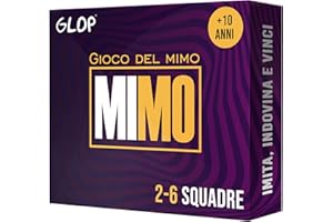 GLOP Mimo - Giochi da Tavolo - Giochi di Societa - Mettete alla Prova le Vostre Abilità di Mimo - Divertente Gioco per Adulti e Famiglie - Bambini Sopra i 8 anni - Da 2 a 6 squadre