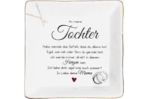 Darlena Tochter Dekoschale | Mutter Tochter Geschenk, Geburtstagsgeschenk | Schmuckschale, Schmucktablett mit Spruch | Tochter Geschenke von Mama zum Geburtstag oder Weihnachten