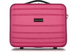 WITTCHEN Maleta de cosméticos maleta de viaje equipaje de mano maleta de cabina maleta de ABS cerradura de combinación Globe Line Neceser Rosa