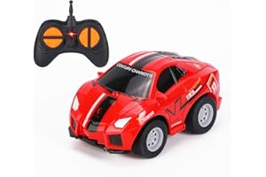 Highttoy Jouet Enfant 2 3 4 Ans, Voiture Telecommandé Enfant 2 3 Ans Voiture Enfant 2.4GHz Voiture Telecommandée Jouet pour Fille Garcon Cadeau Enfant 2 3 4+ Ans Petite Voiture de Course, Rouge
