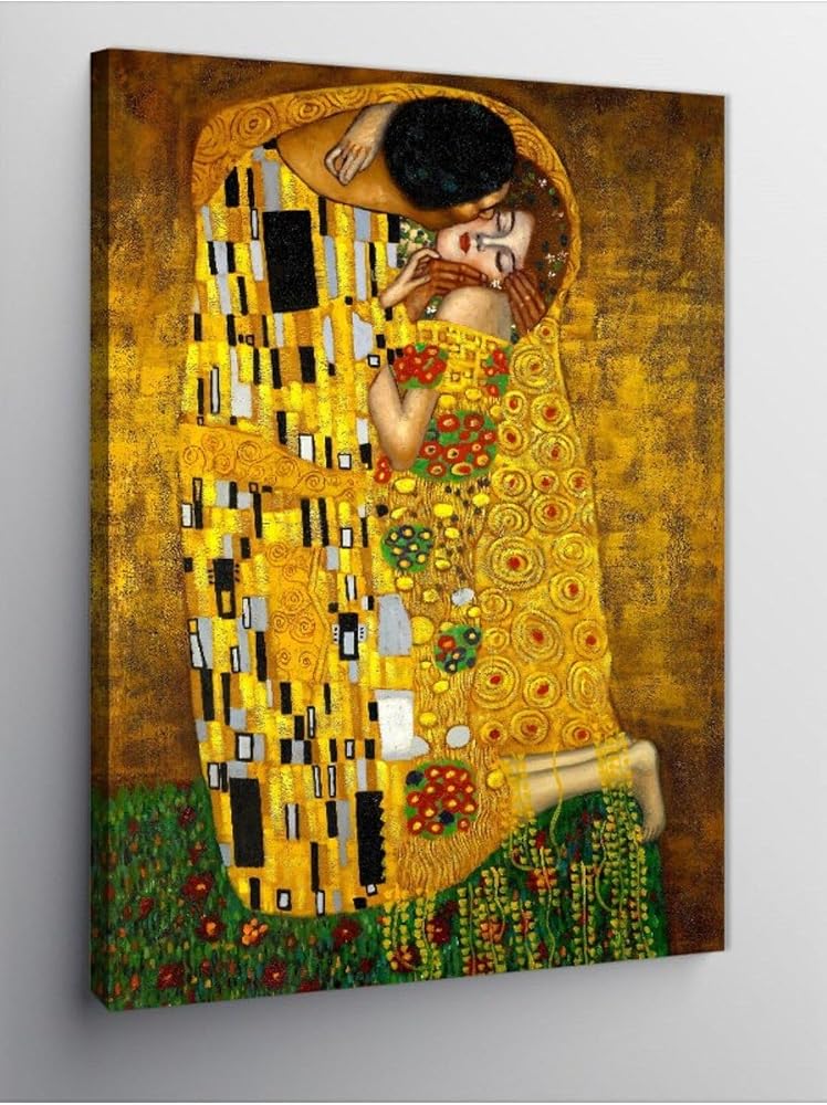 tablo mega Kanvas Tablo Gustav Klimt The Kiss Öpücük, 50cm x 70cm