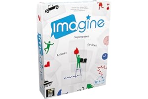 Asmodee - Imagine - Jeu d'Ambiance pour Adultes et Enfants dès 12 Ans - Jeu de Société pour Stimuler lmagination et Créativité - pour Jouer Entre Amis - 3 À 8 Joueurs - 30 Min- en Français