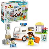 LEGO DUPLO Town Ambulans ve S&uuml;r&uuml;c&uuml; 10447-2 Yaş ve &Uuml;zeri &Ccedil;ocuklar i&ccedil;in Eğitici ve Yaratıcı Oyuncak Yapım Seti (19 Par&ccedil;a)