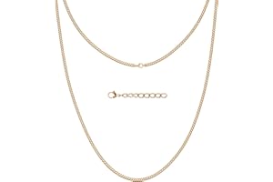 Silvadore Mens Gold Chain Necklace (2/4/6mm) - Stainless Steel Cuban Link Curb Chain (18ct Gold Plated) - Non‑Tarnish & Waterproof Jewellery - GIFT‑READY Packaging - (18/20/22/24 Inch)