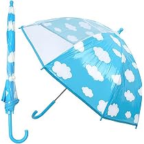 Parapluie Enfant Transparent KAV - Licorne Motif - Léger Anti-Vent 70cm