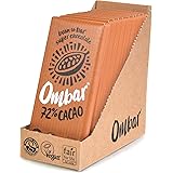 Vegan Chocolate Bar - Ombar 72% Dark Chocolate (35g x 10 bars) - Organic Fair Trade Chocolate - Dairy and Gluten Free - Raw C