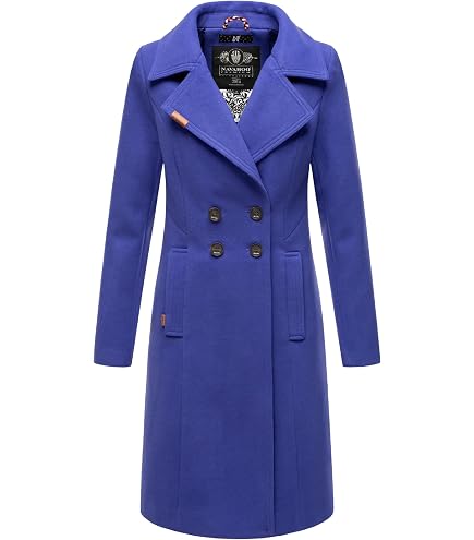 Produktbild von HANMAX Damen Wollmantel Lange Wolljacke Mit Reverskragen Wintermantel Frauen Elegant Business Slim Fit Langemantel Warme Winterjacke 2665043809