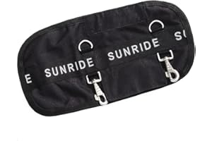 Sunride Extension de poitrine pour couverture de cheval (Nuuk) en polaire douce et Ripstop 1200D (XL/165 cm, noir)