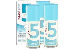 ‎SYNEO syNeo 5 soft Antitranspirant Roll-On ohne Alkohol, Anti Schweiß Deo für Damen und Herren gegen starkes Schwitzen, Anti Transpirant Antiperspirant Deoroller, 3er Pack (3 x 50 ml)