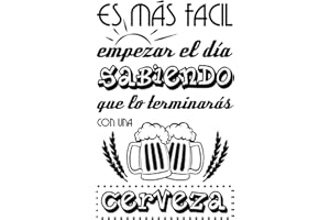 Docliick® Vinilos de pared decorativo con frase decorativa cocina y restaurante "ES MÁS FÁCIL EMPEZAR EL DÍA.." Pegatinas decorativas pared. Decoración casa Docliick DC-19155