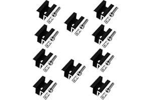 Sunex 10 St. Mittelklemme Endklemme Photovoltaik Befestigungssystem Modulklemmen für Modulhöhe Solarmodul Klemme zur Montage von Aluminiumprofilen Solarpanelen (10 St. Mittelklemme Schwarz 30mm)