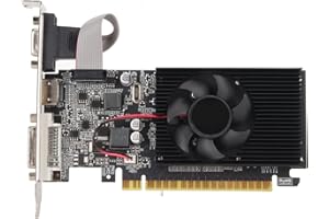 GOWENIC GT610 1GB Discrete Graphics Card, PC Desktop 64 Bit Graphics Card with HDMI VGA DVI Port, PCI Express X16 2.0 Fast Cooling 64 Bit Graphics Card for Desktop PC
