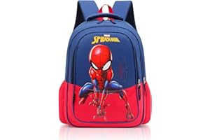 Newtic Spiderman Kinder Rucksack, Spiderman Rucksack, Schulrucksack Jungen, Einstellbare Kindergarten Buch Taschen Grundschule ​für Junge Mädchen Buch im Rucksac, 31 x 25 x 11cm