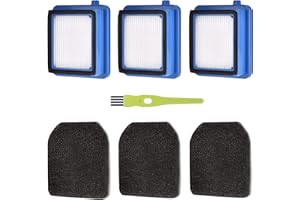 GINESKER QX7 Filter Zubehör Set für AEG QX6 QX7 QX8-2 Staubsauger Ersatzteile Ersatzfilter für AEG ASKW1 Filter mit 3 Vormotorfilter 3 Hygienefilter Waschbar 1 Reinigungsbürste