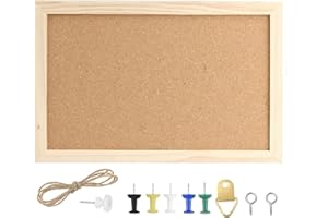 QUIIEOSKIA Pinnwand Kork 30x20, Pinwand Korktafel, Pinwand Korktafel mit Holzrahmen, Cork Boards für Küche, Büro, Schule, Schlafzimmer
