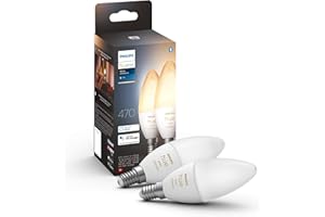 ‎PHILIPS HUE Philips Hue White Ambiance E14 LED Lampe Doppelpack, dimmbar, alle Weißschattierungen, steuerbar via App, kompatibel mit Amazon Alexa (Echo, Echo Dot)