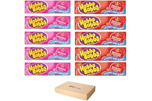 VR ANGLE Hubba Bubba 5 x Original and 5 x Seriously Strawberry Flavour Bubble Gum 5 Chunks Each Variety Pack - Sold By VR Angel