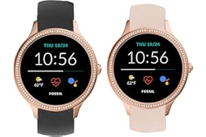 LvBu Armband Kompatibel Für Fossil Damen Gen 5E Samartwatch, Sport Silikon Classic Ersatz Uhrenarmband Für Fossil Damen Gen 5E Samartwatch Smartwatch (schwarz+Weiß)