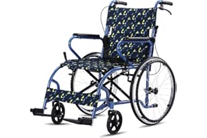 Broobey Rollstuhl faltbar leicht bis 120KG,Doppelbremsen Transportrollstuhl klappbar (12.5KG) mit Selbstantrieb für Senioren,50cm Pannensicher Hinterrad für Alle Terrains