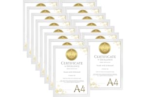 HORLIMER 15er Set Bilderrahmen A4, MDF Fotorahmen für 21x29,7 cm Fotos, Bilder, Dokumente, Zertifikate & Kunstwerke, Rahmen din A4 für Wohnzimmer, Schlafzimmer, Büro, Flur