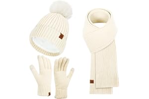 KULAMO Damska czapka zimowa długi szalik rękawiczki