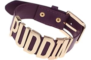 Udekit Or Lettre Puddin Choker Necklace Collier Ceinture Violet Réglable pour Femmes Filles Enfant Adulte (Environ 1.2 Pouces de Largeur)